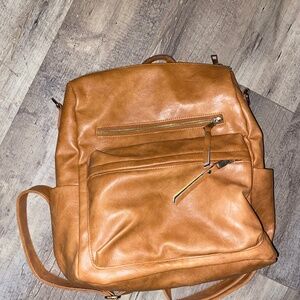 Leather backpack
